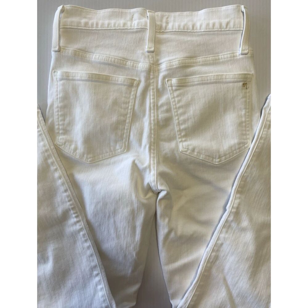 Madewell Cropped Skinny Jeans Womens Sz 25" Cream Button Fly 10” High Rise - Picture 3 of 9